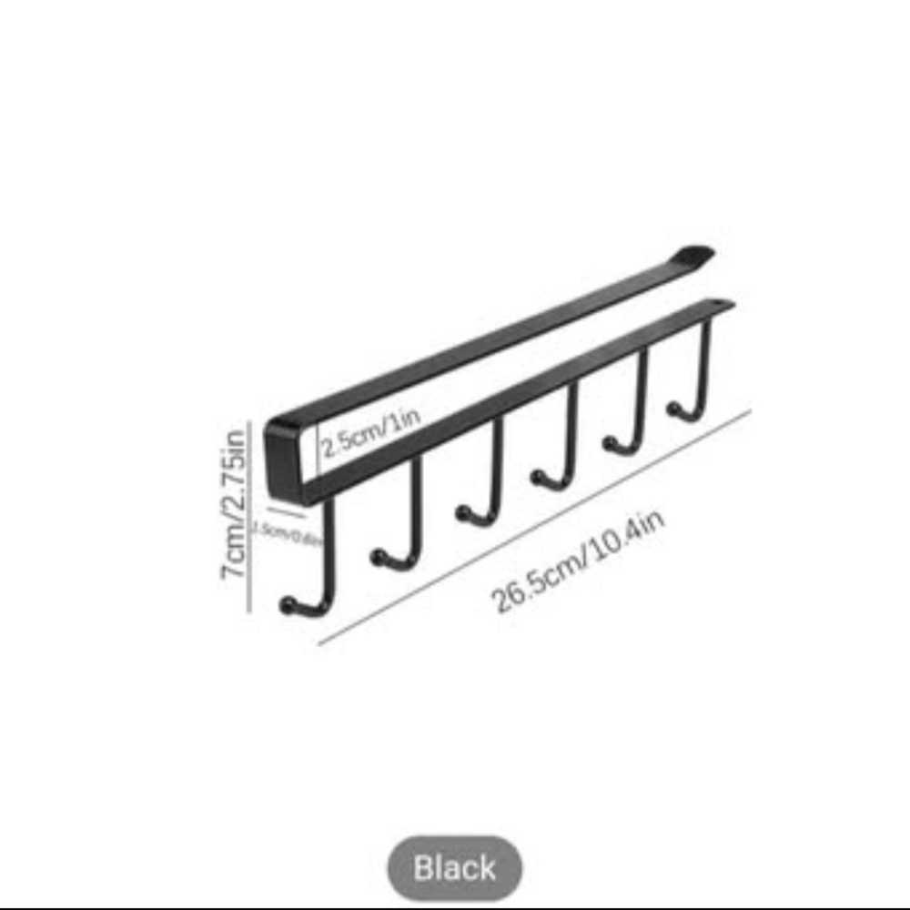 Set Of 2 Black Organizing Hooks - Picture 5 of 6